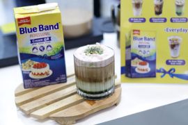 Resep matcha coffee O strawberry, kreasi berlapis ala BlueBand