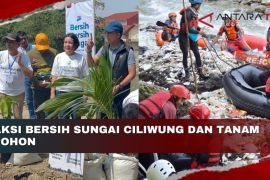 Aksi bersih Sungai Ciliwung dan tanam pohon