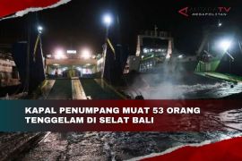 Kapal penumpang muat 53 orang tenggelam di selat Bali