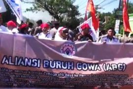 Polres Gowa kawal demonstrasi PHK oleh PT Wings Grup