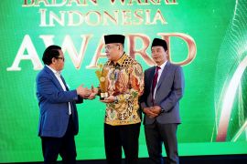 Kementerian ATR/BPN raih penghargaan pendukung percepatan sertifikasi tanah wakaf oleh BWI Awards