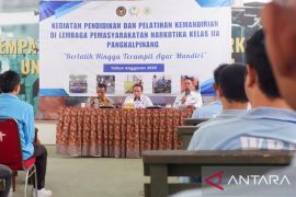 Lapas Narkotika Pangkalpinang gelar pelatihan kerja WBP