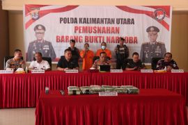 Polda Kaltara musnahkan barang bukti 12,123 kilogram sabu