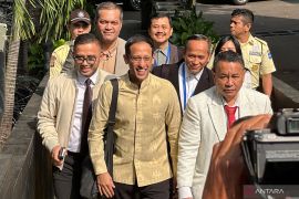 Nadiem Makarim tiba di Gedung Merah Putih KPK