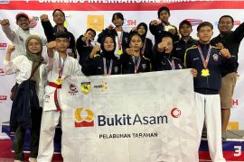 Tim karate binaan Bukit Asam raih 13 medali di kejuaraan internasional