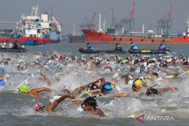 Ratusan perenang adu cepat lintasi selat Madura memperebutkan Piala KSAL 2025
