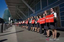 Ratusan pramugari di Kanada berunjuk rasa menuntut upah yang adil