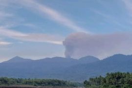 Gunung Dukono di Halmahera Utara hari ini erupsi