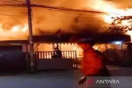 Bekas asrama TNI di Banjarmasin terbakar