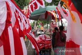 Penjualan Bendera di Medan