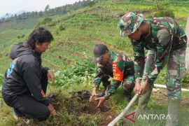 TMMD  Temanggung hijaukan Banaran untuk pembinaan lingkungan