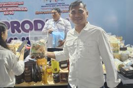 Kacang dangres dan ikan salai R'Sika produk WBP Rutan Lubuk Sikaping tampil di IPPA Fest