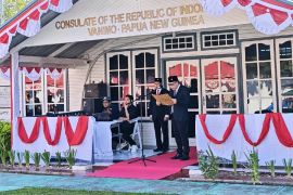 Makanan dan lomba warnai HUT ke-80 RI di Vanimo-PNG