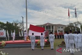 Upacara HUT ke-80 RI di kantor Bupati Belitung berjalan khidmat