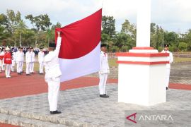Upacara peringatan HUT Ke-80 RI di Bangka Selatan berjalan khidmat