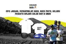 Info! Kaos, gelang dan kacamata Rinjani Color Run 3 sudah bisa diambil