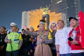 Kapolri dan Mensesneg saksikan semarak panggung rakyat di bunderan HI