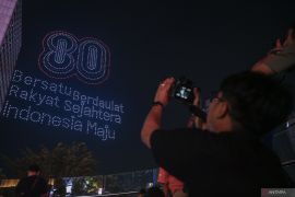 Atraksi drone memeriahkan HUT ke-80 Kemerdekaan RI