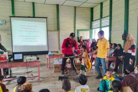 PT Bumi Andalas Permai berikan edukasi bahaya karhutla ke siswa SD Filial Sungai Kong Kabupaten OKI
