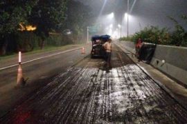 Jasamarga kembali lakukan  pemeliharaan jalan Tol Belmera Sumut