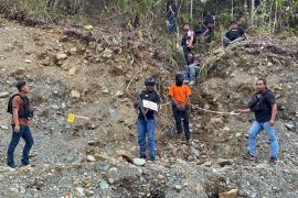 Satgas Damai Cartenz gelar rekonstruksi kasus pembunuhan dua anggota Brimob di Nabire