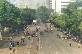 Sabtu pagi, Jalan Kramat Kwitang ditutup imbas demonstrasi
