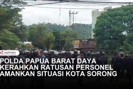 Ratusan Personel Polda Papua Barat Daya amankan Kota Sorong