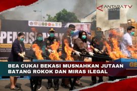 Bea Cukai Bekasi musnahkan jutaan batang rokok dan miras ilegal