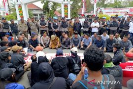 Sampaikan tujuh tuntutan, demonstrasi di Sampit berlangsung damai