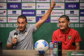 Konpres Timnas Indonesia U-23 jelang lawan Laos