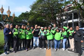 Mitra driver Gojek ikuti apel damai guna perkuat solidaritas di Malang