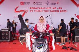 Indriati berhasil bawa motor Pekan Sehat HUT Ke-49 PT Timah