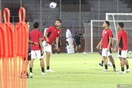 Latihan Timnas Indonesia U-23 jelang lawan Timnas Macau