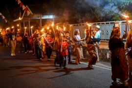 Pawai Obor meriahkan Festival Budaya Dayak Maanyan Warukin 2025