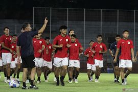 Latihan Timnas Indonesia U-23 jelang lawan Korea Selatan