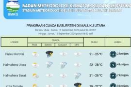 BMKG: Waspada cuaca buruk di Malut pada 11-13 September