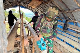 Satgas Yonif 52/DY bantu warga Napua Jayawijaya bangun rumah layak huni