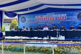 BNN sita setengah ton narkotika dari 11 jaringan di Indonesia