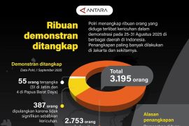 Ribuan demonstran ditangkap