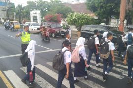 Sat Lantas Polres Langkat berikan pelayanan prima pada sejumlah jalan titik rawan macat