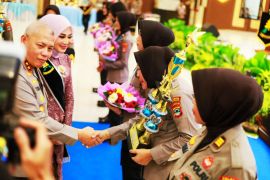 Polwan Polresta Banjarmasin juara satu kampanye anti kekerasan perempuan