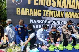 Ditpolairud Polda Babel musnahkan 11,56 kilogram sabu