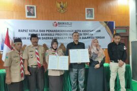 Bawaslu gandeng kwarda pramuka sulteng cegah pelanggaran pemilu