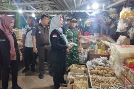Wabup pantau harga dan stok bahan pokok di pasar Terminal Toboali Bangka Selatan