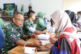 Donor Darah meriahkan peringatan HUT Ke-80 TNI di Kodim 1019 Katingan
