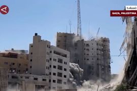 Israel hancurkan menara 15 lantai di Gaza, warga dicekam ketakutan