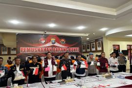 Polda Kepri musnahkan 9 kg sabu hasil ungkap pada 3 bulan terakhir