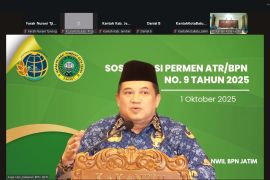 Kanwil BPN Jatim sosialisasikan Permen soal pelimpahan kewenangan hak tanah