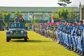 Kasdam Merdeka bacakan amanat Panglima di HUT ke-80 TNI