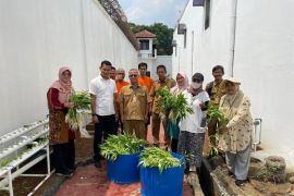 Rutan Serang dan Dinas Pertanian panen kangkung budidaya warga binaan